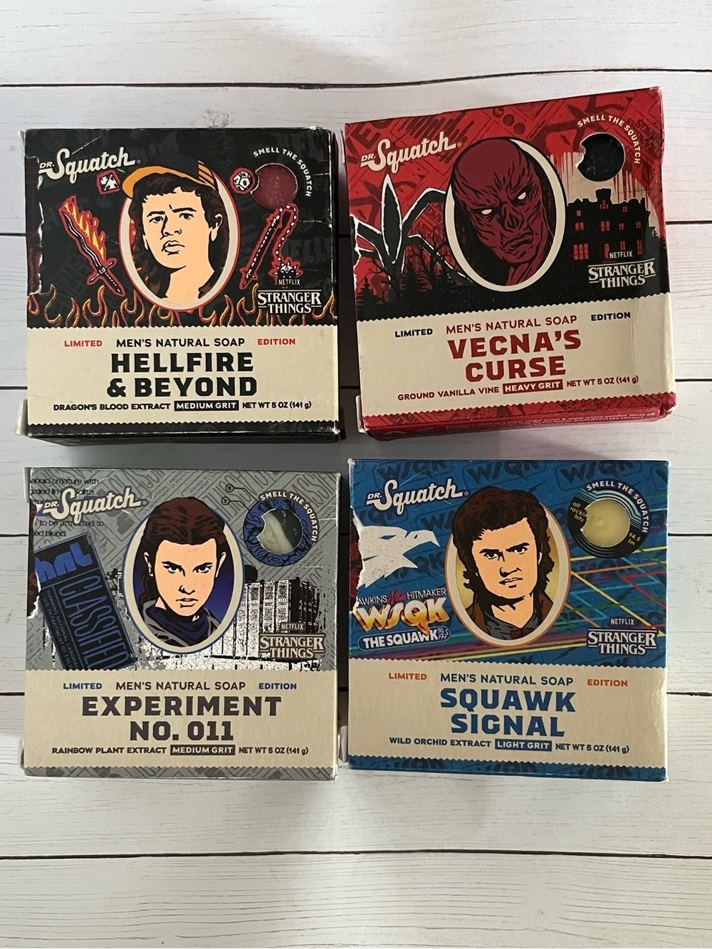 Dr. Squatch Men’s Natural Soap Gift Set - Bold Red, Black, Blue, Gray Soaps
